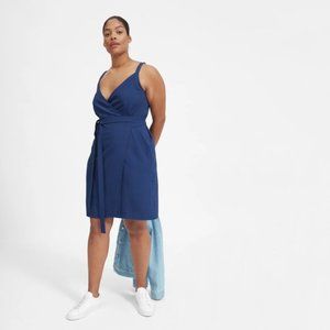 Everlane The Japanese GoWeave Tank Mini Wrap Dress - Royal Blue